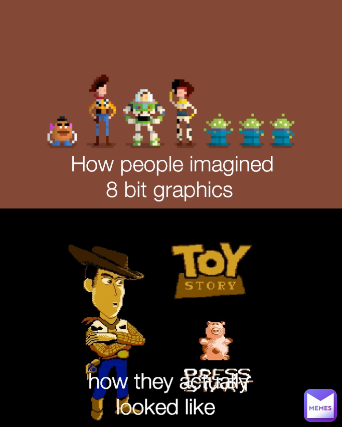 how they actually looked like  How people imagined 8 bit graphics 