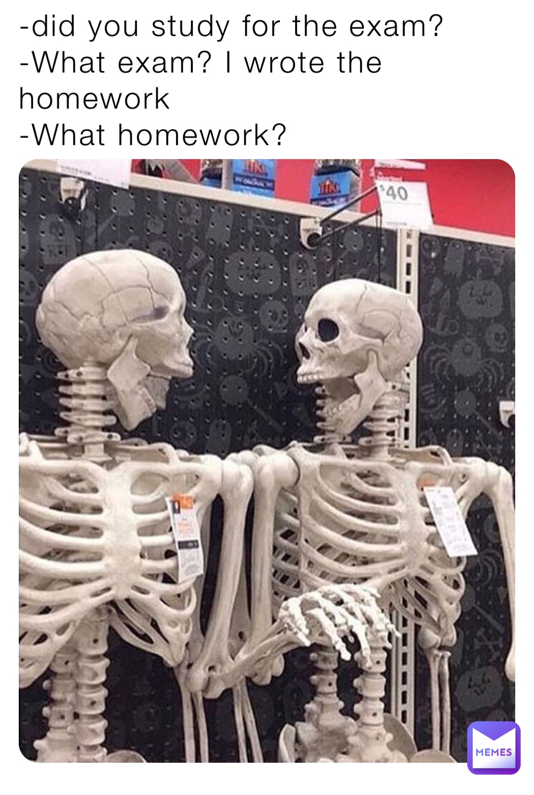 did you study for the exam? -What exam? I wrote the homework -What  homework? | @xyv | Memes, image size:1080x1609