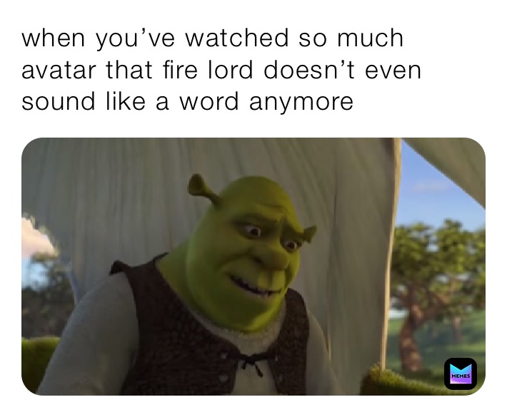 when you’ve watched so much avatar that fire lord doesn’t even sound like a word anymore