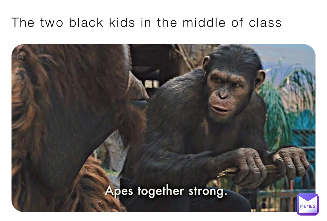 The two black kids in the middle of class