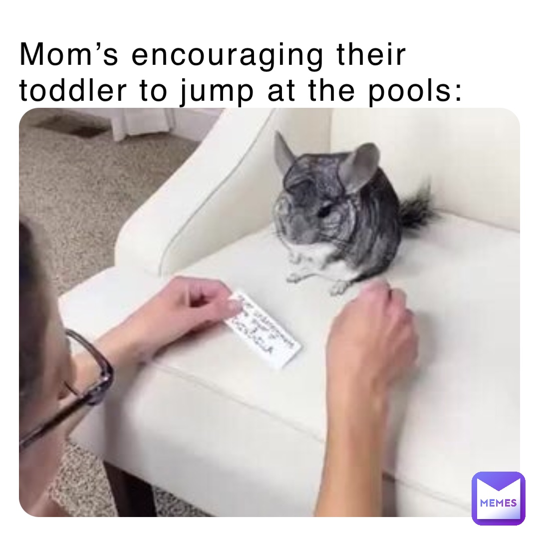 Mom’s encouraging their toddler to jump at the pools: