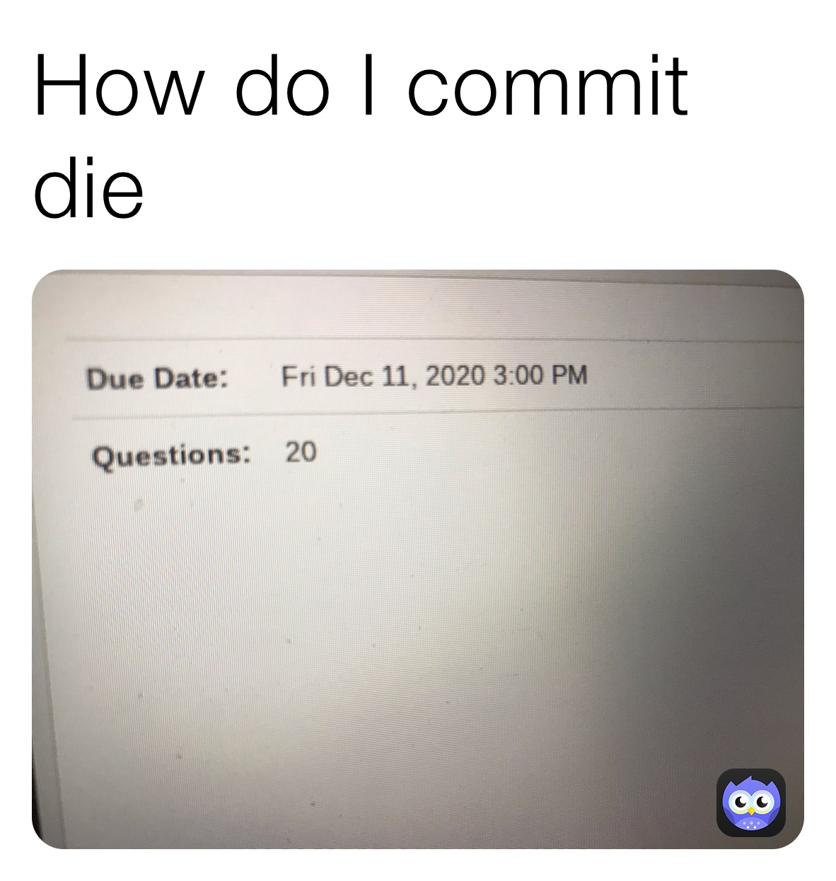 How Do I Commit Die mamapusse Memes