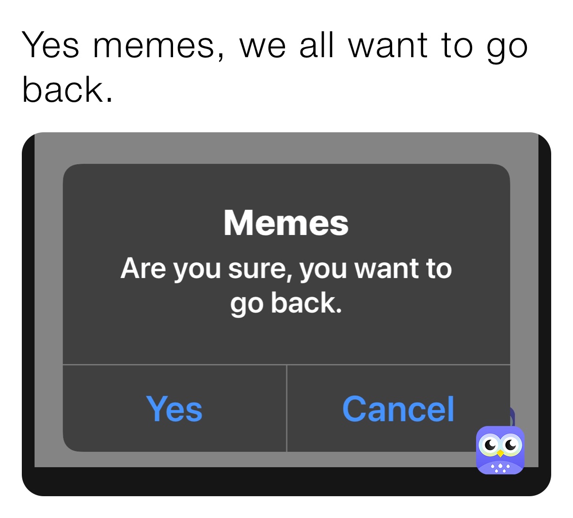 Yes memes, we all want to go back.