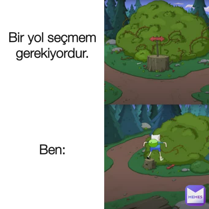 Bir yol seçmem gerekiyordur.
 Ben:
