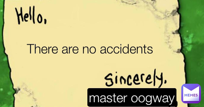 master oogway There are no accidents