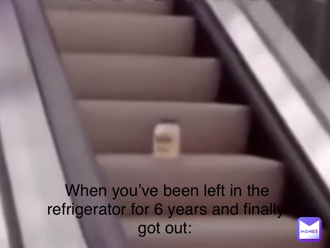 When you’ve been left in the refrigerator for 6 years and finally got out: