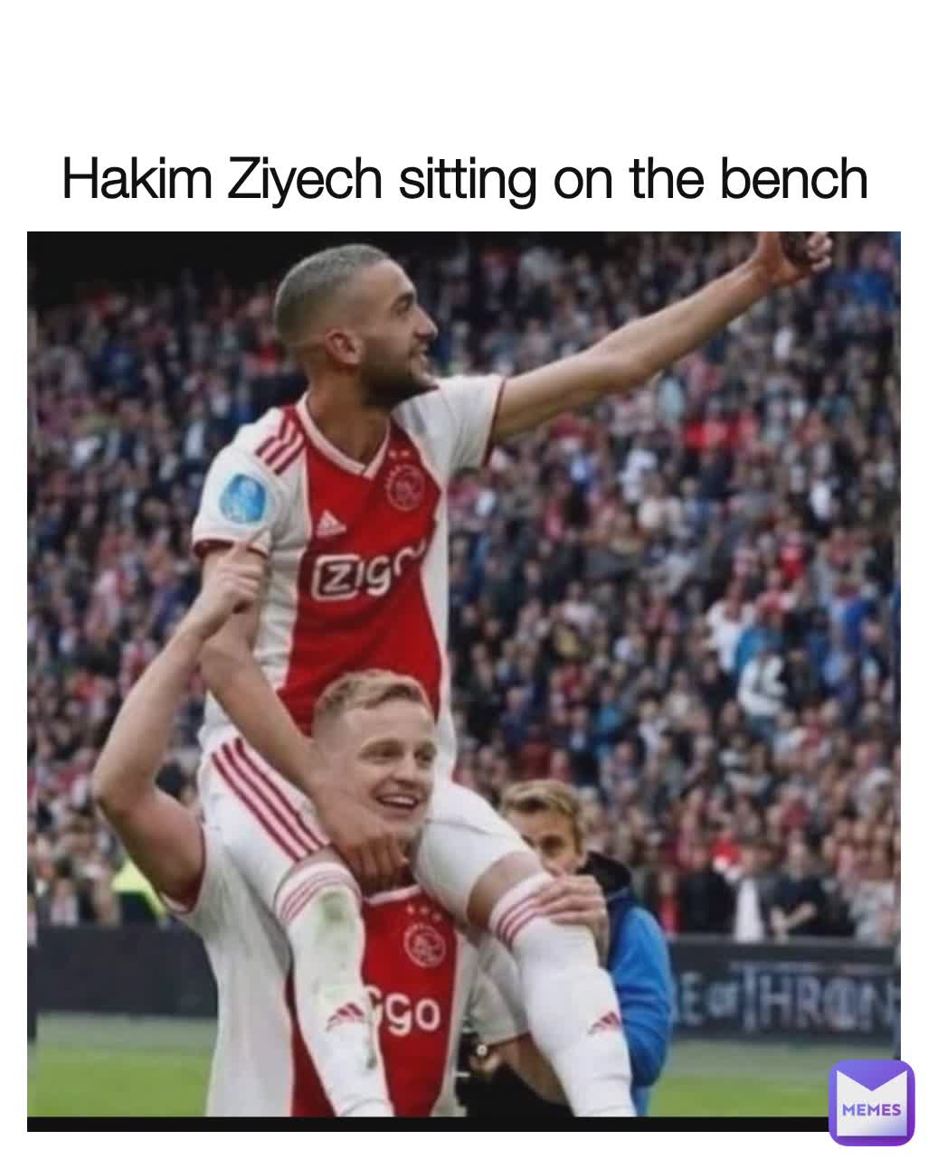 Hakim Ziyech sitting on the bench