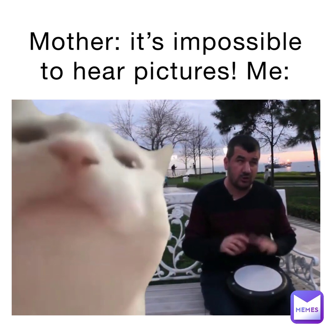 Mother: it’s impossible to hear pictures! Me: