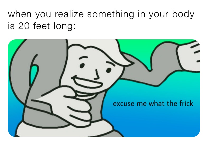 when you realize something in your body is 20 feet long: