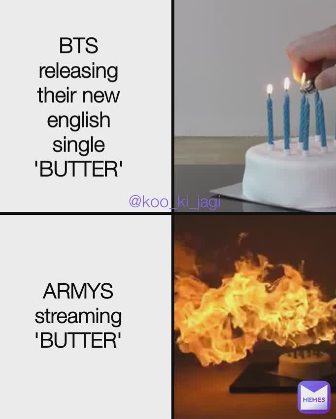 BTS releasing their new english single 'BUTTER' ARMYS streaming 'BUTTER' @koo_ki_jagi