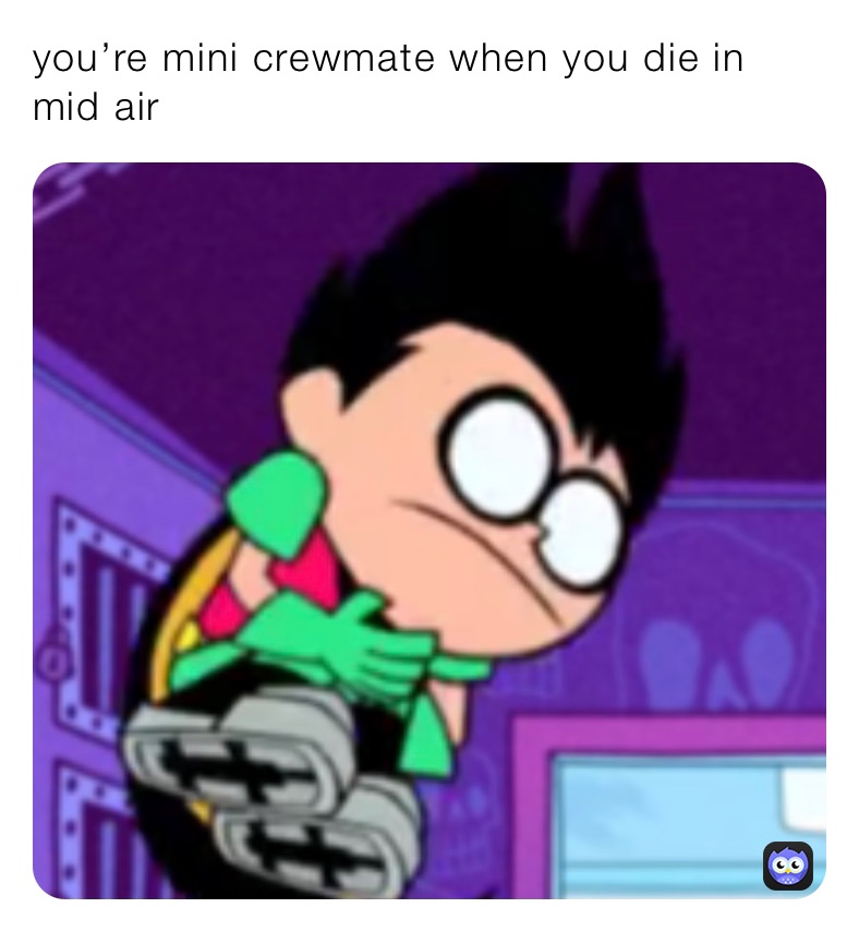 you’re mini crewmate when you die in mid air