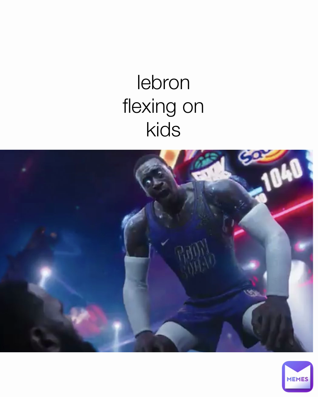 lebron flexing on kids