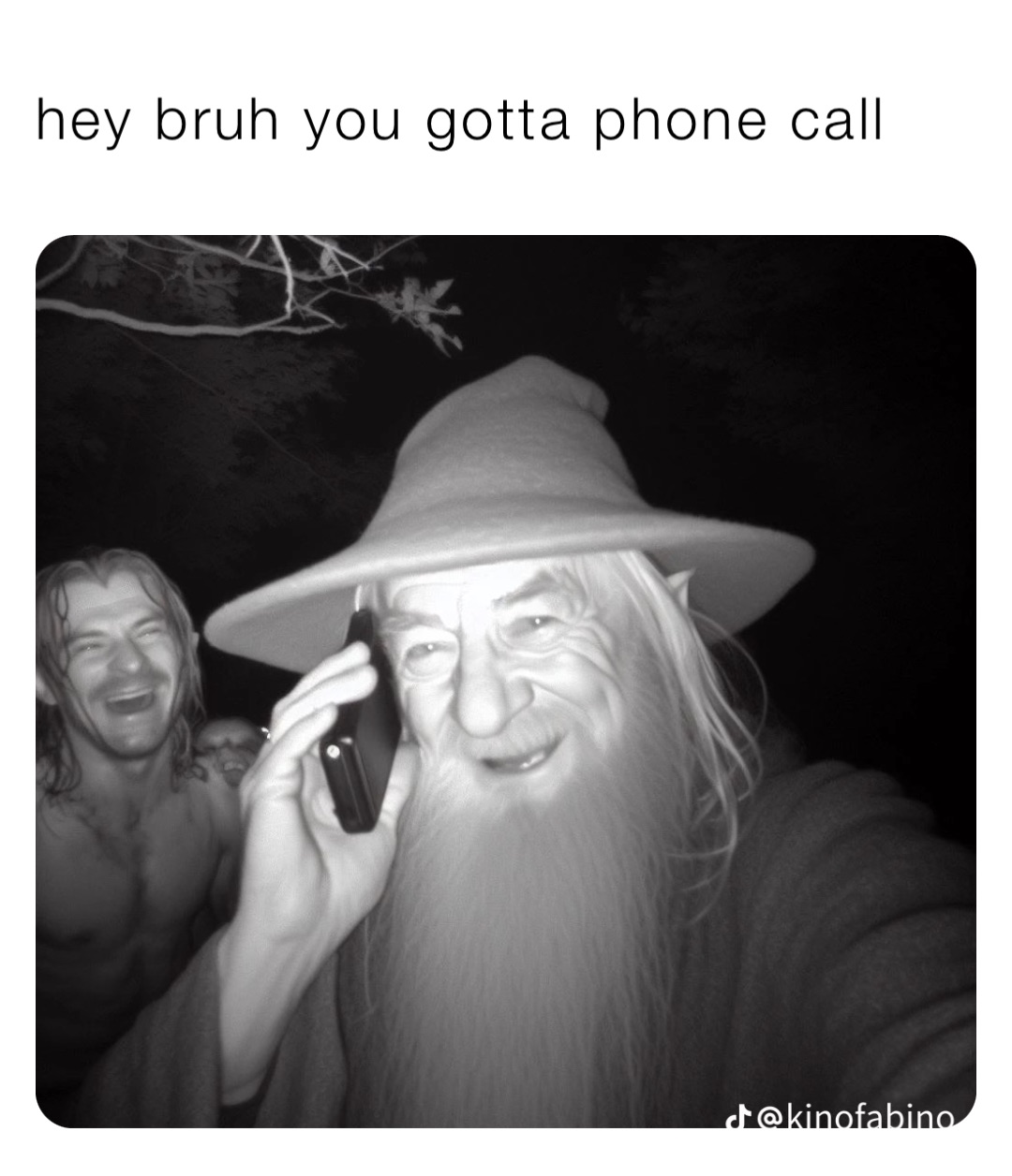 hey bruh you gotta phone call