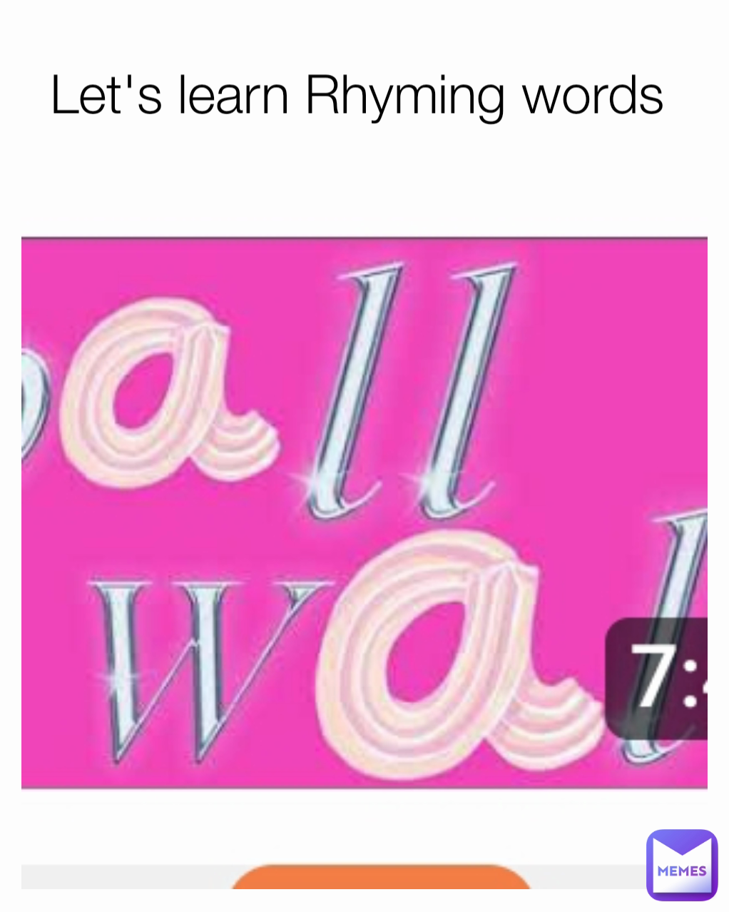 Let's learn Rhyming words 