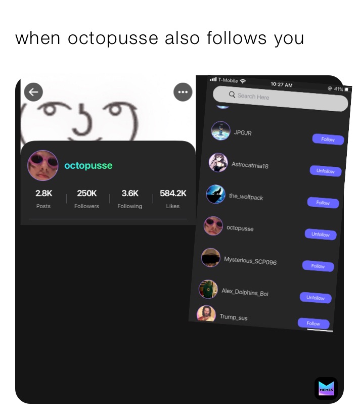 when octopusse also follows you 