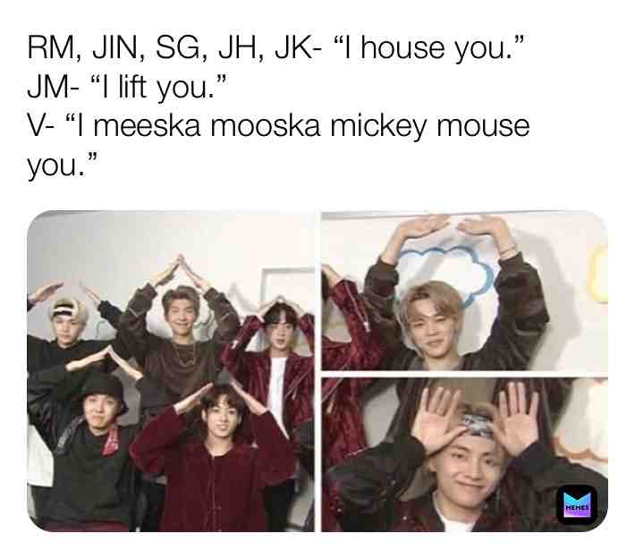 Meme shared by @Btsofficial