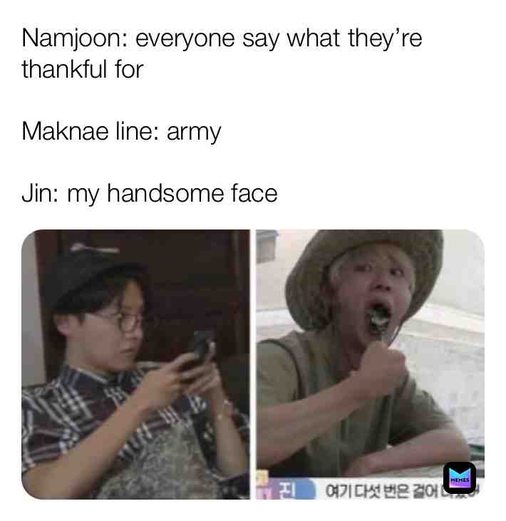 Meme shared by @Btsofficial