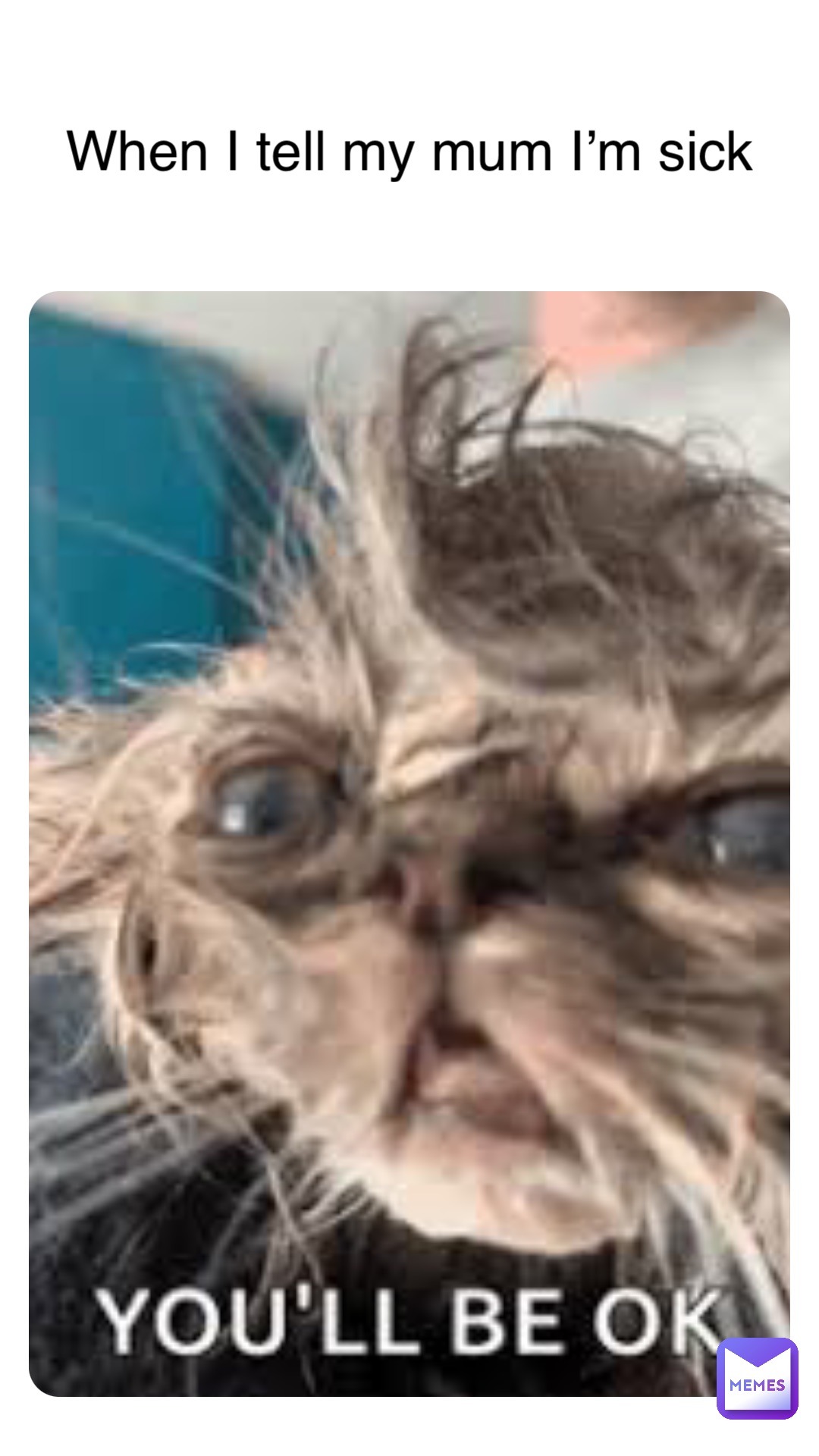 When I tell my mum I’m sick