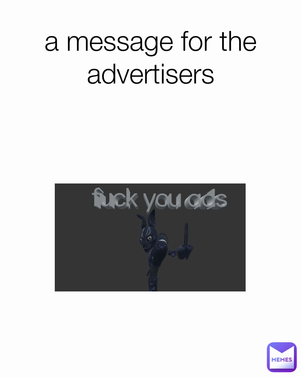 a message for the advertisers