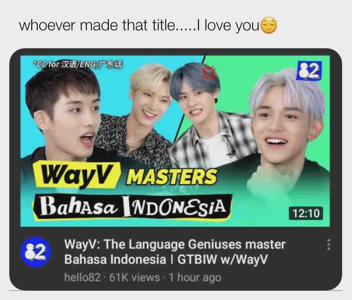 They really do be language geniuses tho #wayv #kpop #shitpost