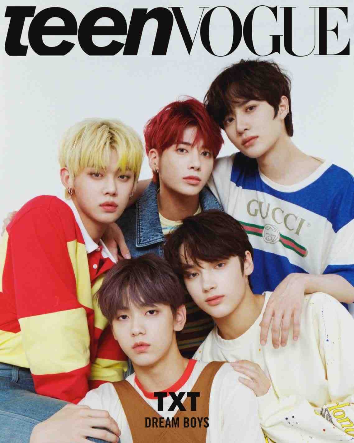 Not at how TXT is the first kpop group to appear on the covers of Teen Vogue😌 #txt #kpop #thisiswhyistan