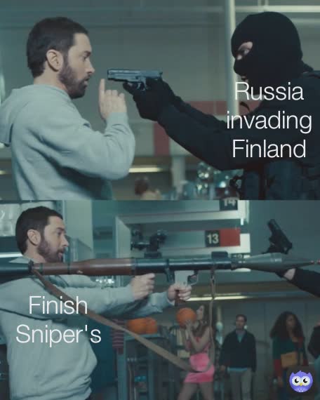 Russia invading Finland Finish Sniper's