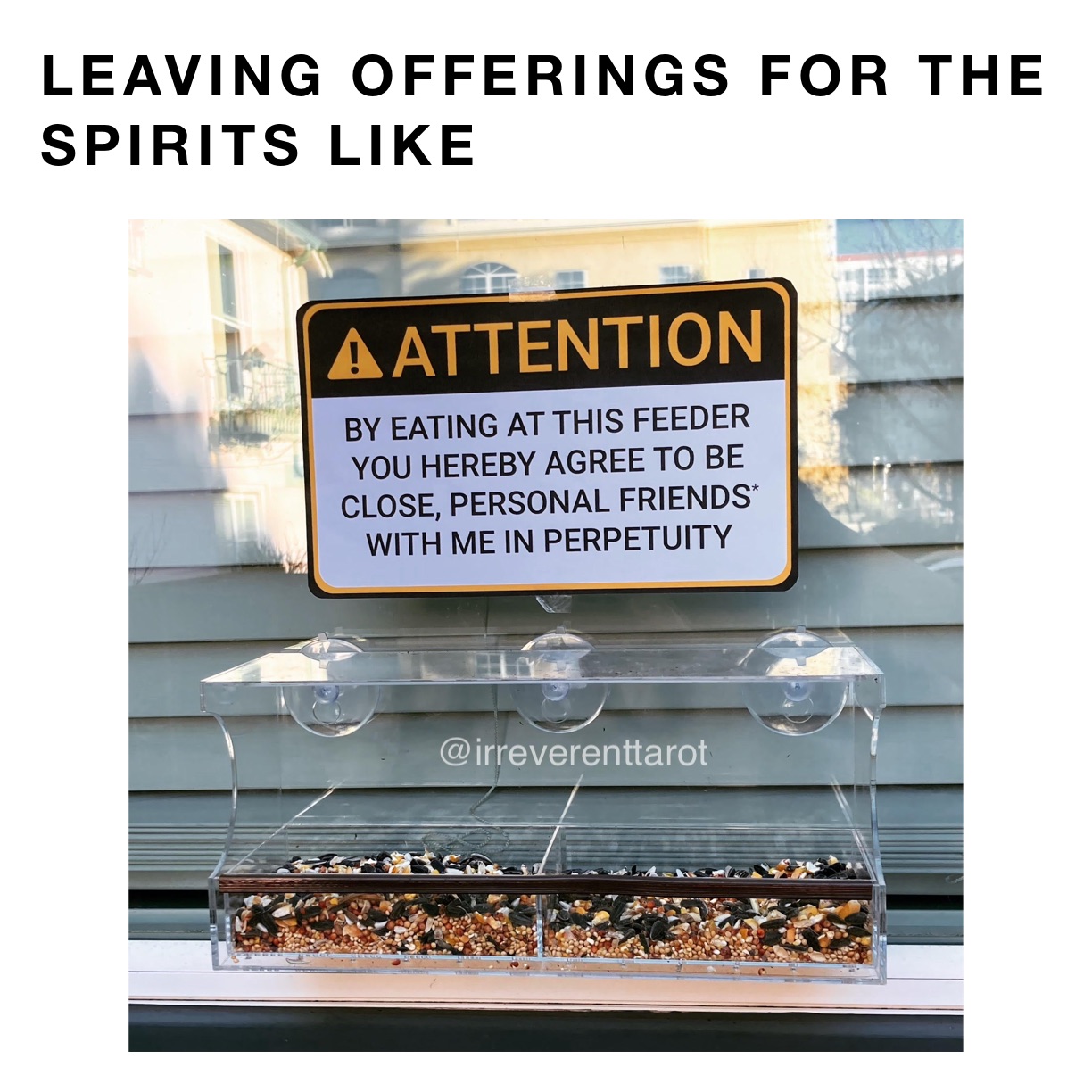 LEAVING OFFERINGS FOR THE SPIRITS LIKE