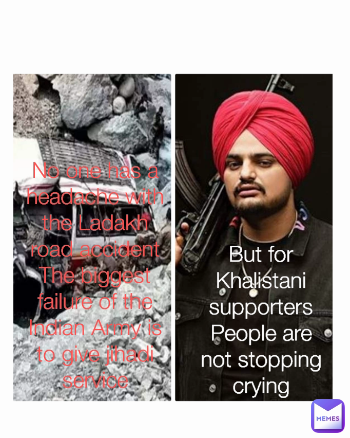 No one has a headache with the Ladakh road accident The biggest failure of the Indian Army is to give jihadi service
 But for Khalistani supporters People are not stopping crying Type Text