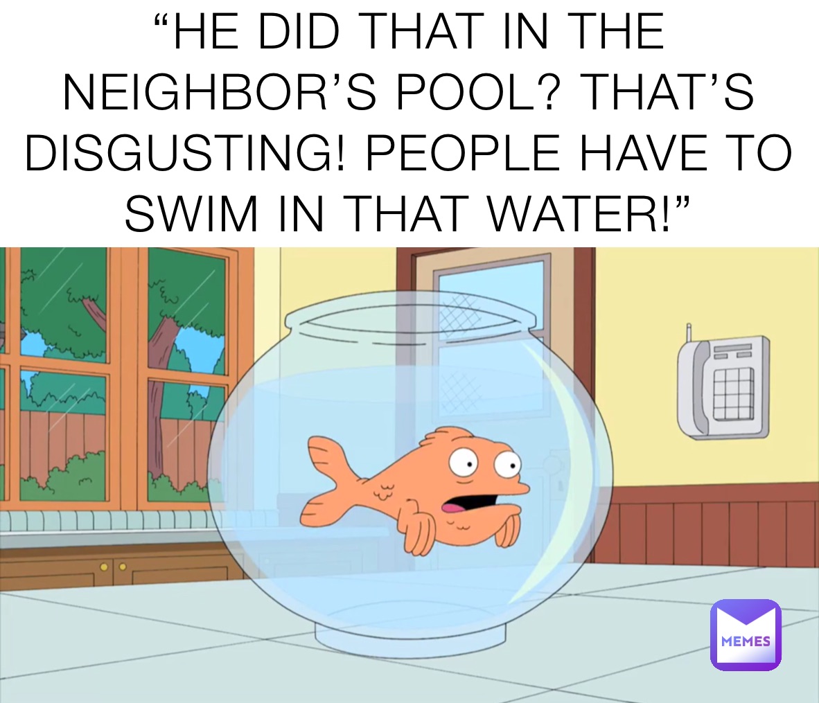 “HE DID THAT IN THE NEIGHBOR’S POOL? THAT’S DISGUSTING! PEOPLE HAVE TO SWIM IN THAT WATER!”