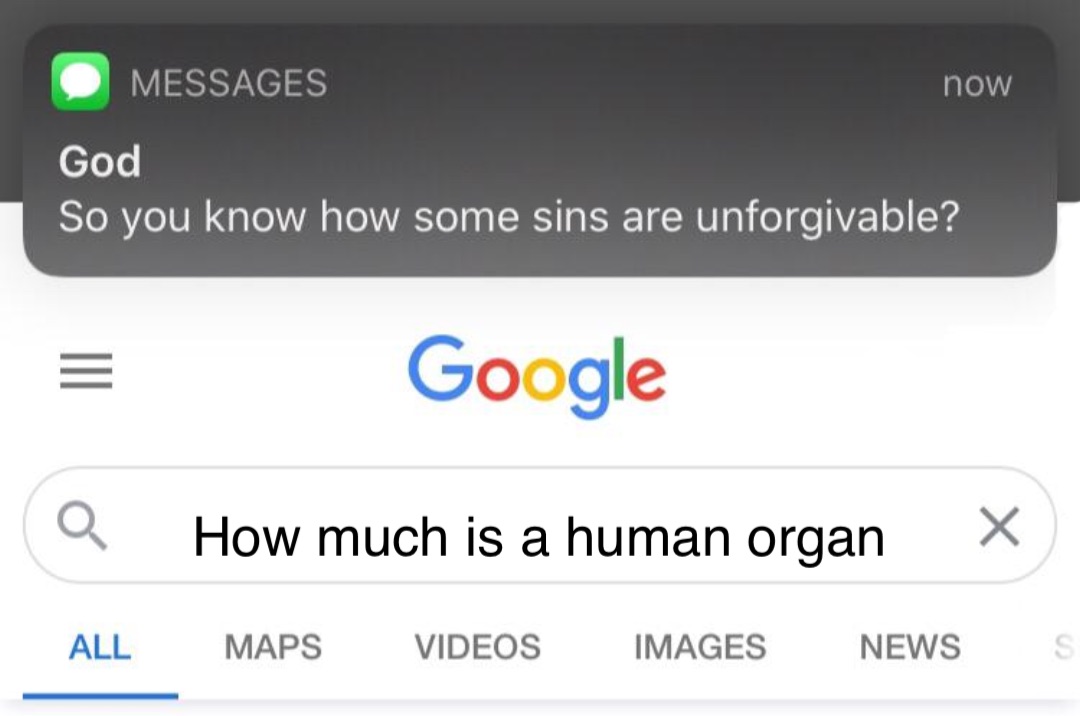 How much is a human organ