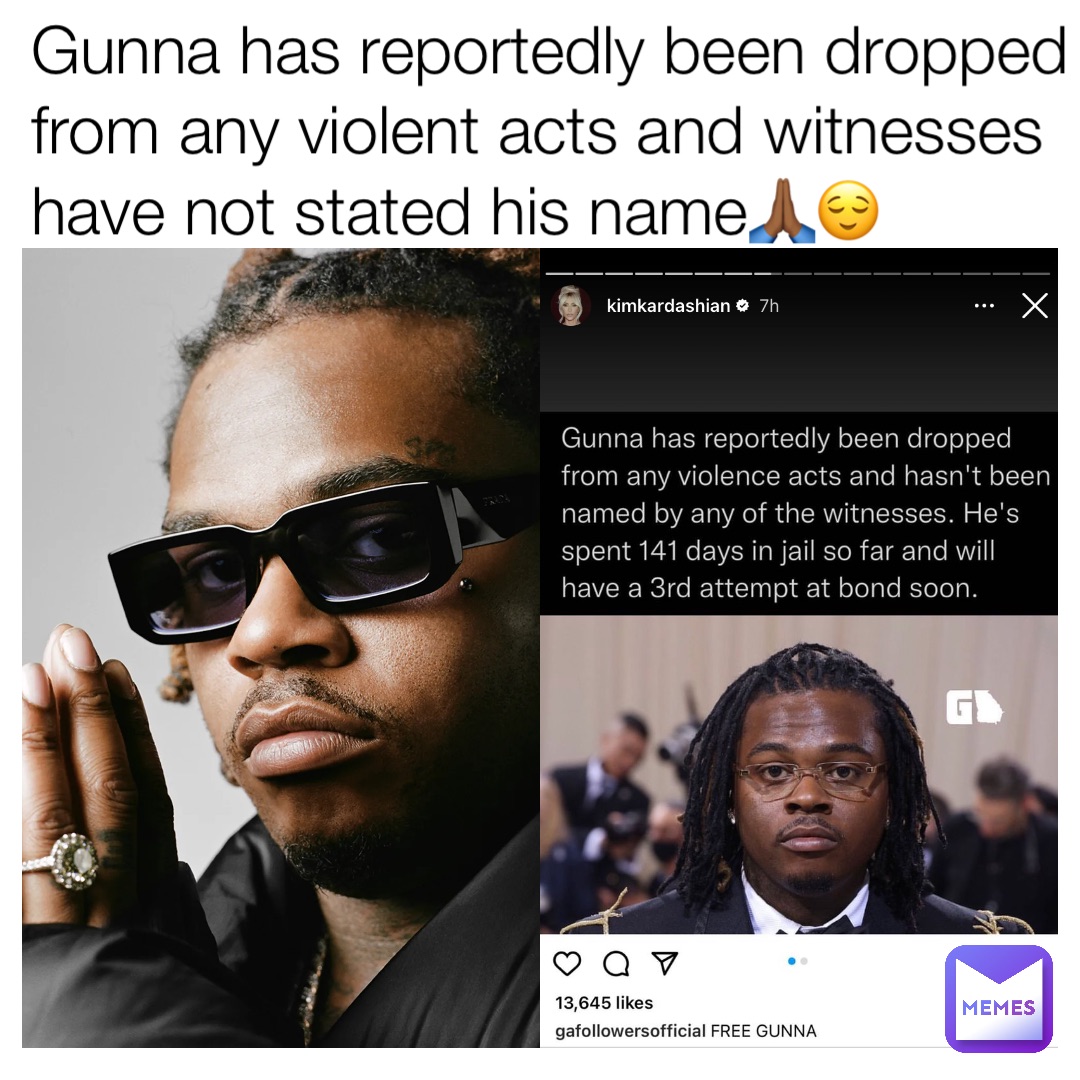 Gunna has reportedly been dropped from any violent acts and witnesses have not stated his name🙏🏾😌