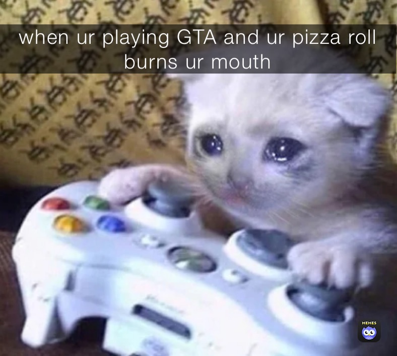 when ur playing GTA and ur pizza roll burns ur mouth 