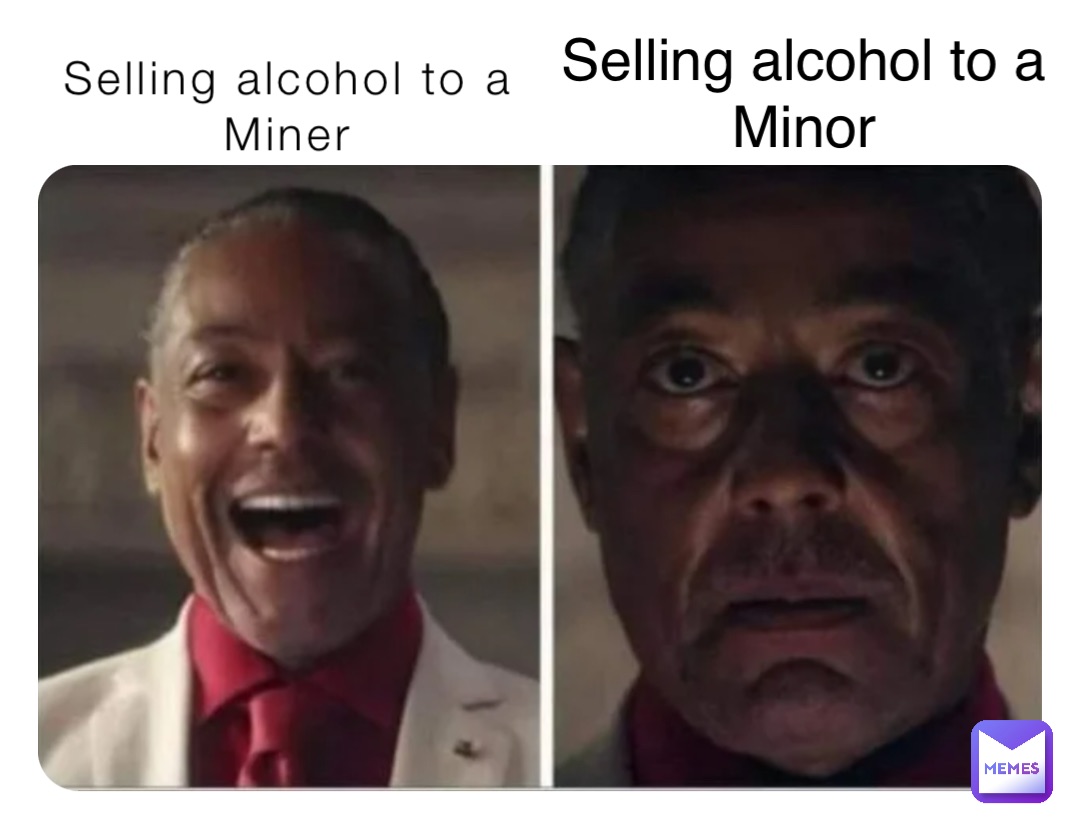 Selling alcohol to a
Miner Selling alcohol to a
Minor