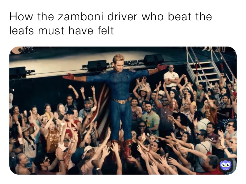 How the zamboni driver who beat the leafs must have felt 