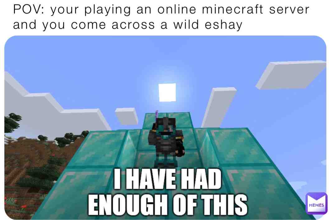 YOU BE PLAYING MINECRAFT