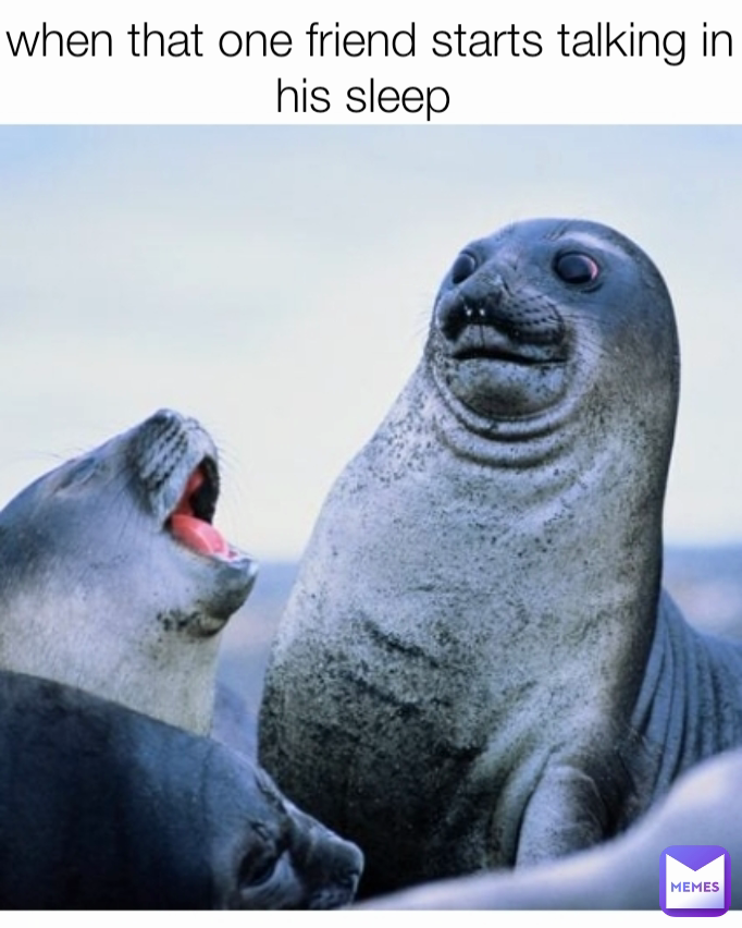 when that one friend starts talking in his sleep 