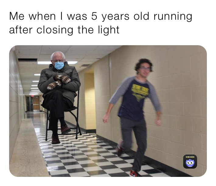 Me when I was 5 years old running after closing the light