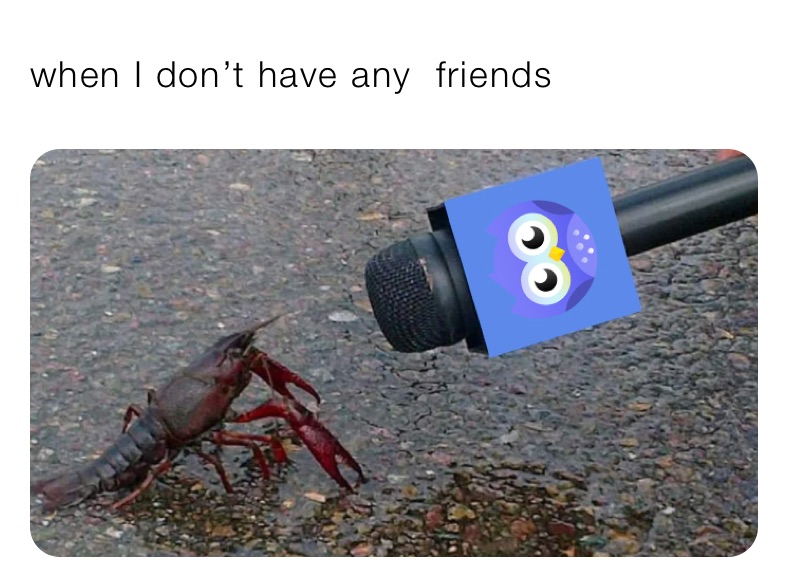 when I don’t have any  friends 