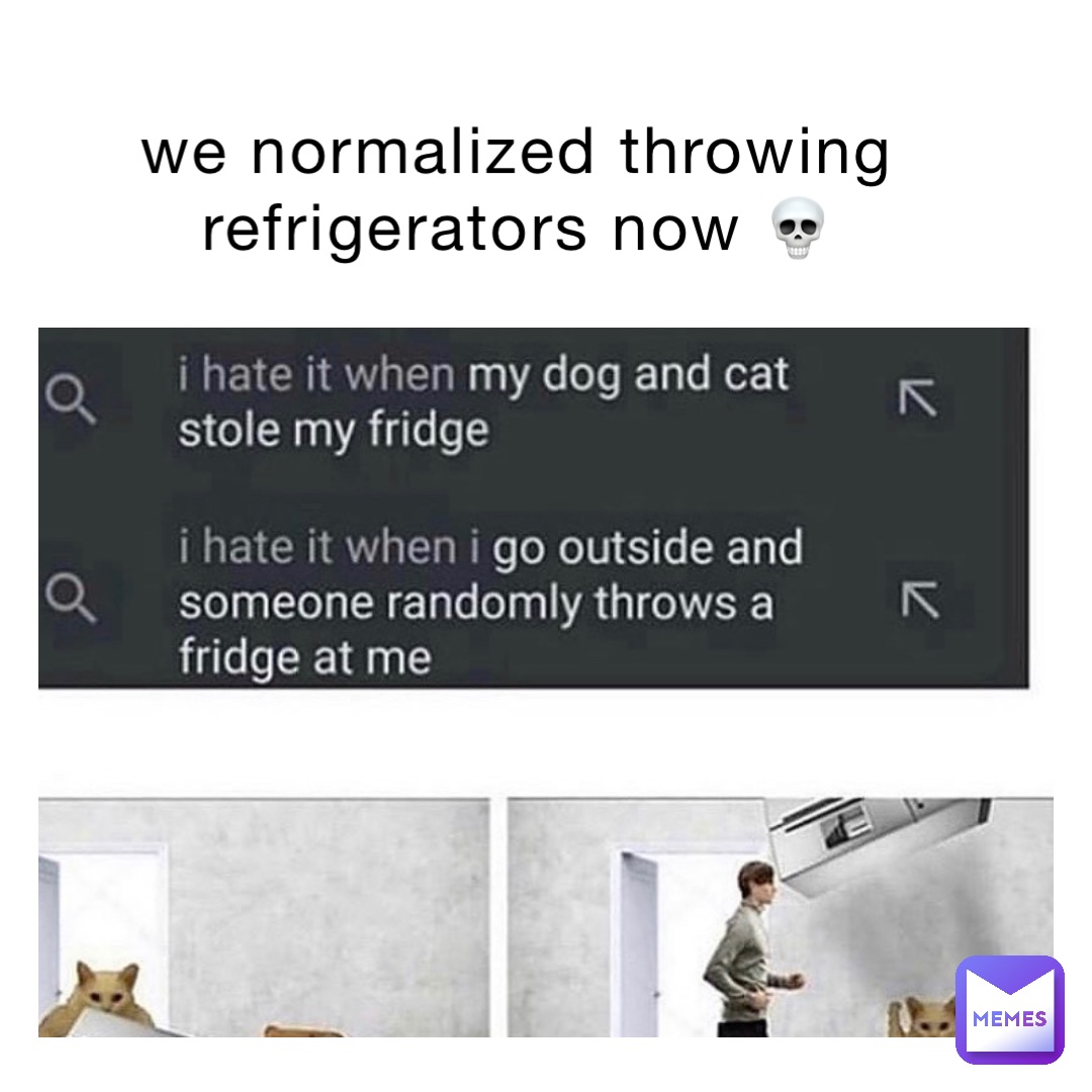 we normalized throwing refrigerators now 💀