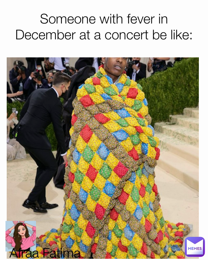 Someone with fever in December at a concert be like: Afraa Fatima