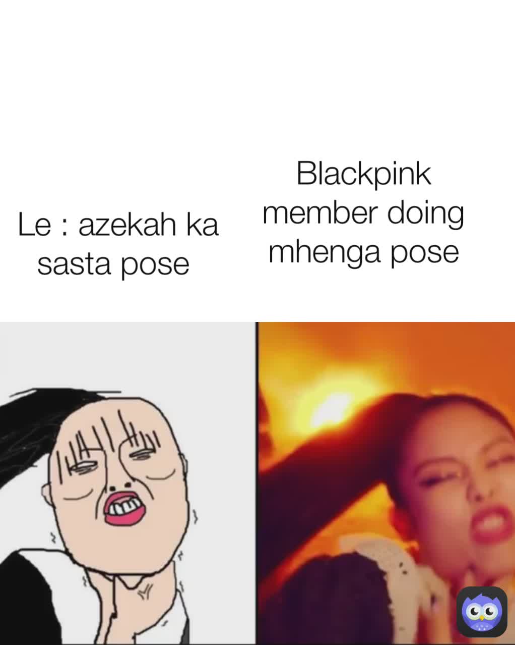 Blackpink member doing mhenga pose Le : azekah ka sasta pose 