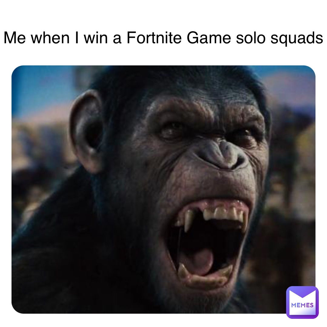 Me when I win a Fortnite Game solo squads