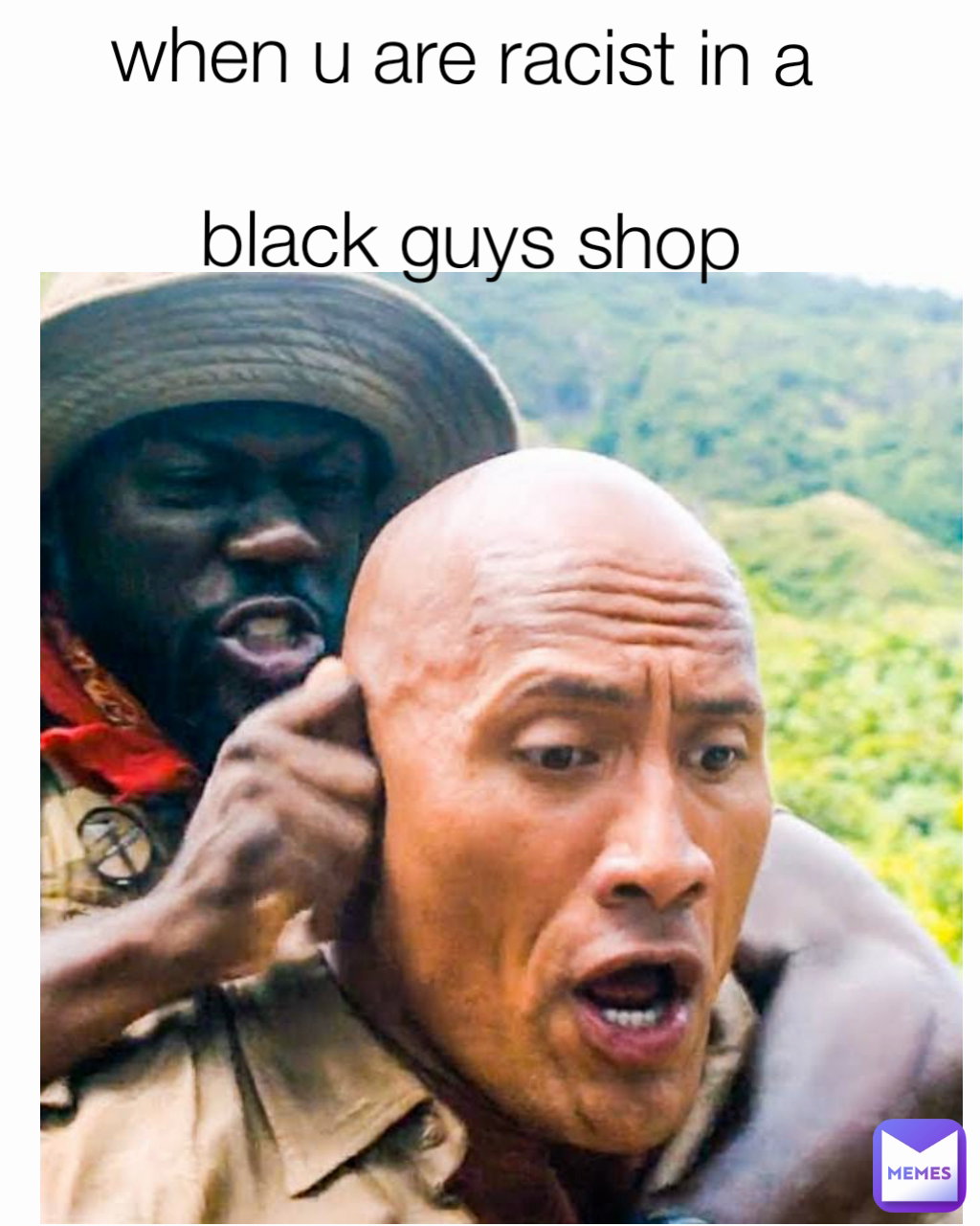 when u are racist in a 

black guys shop