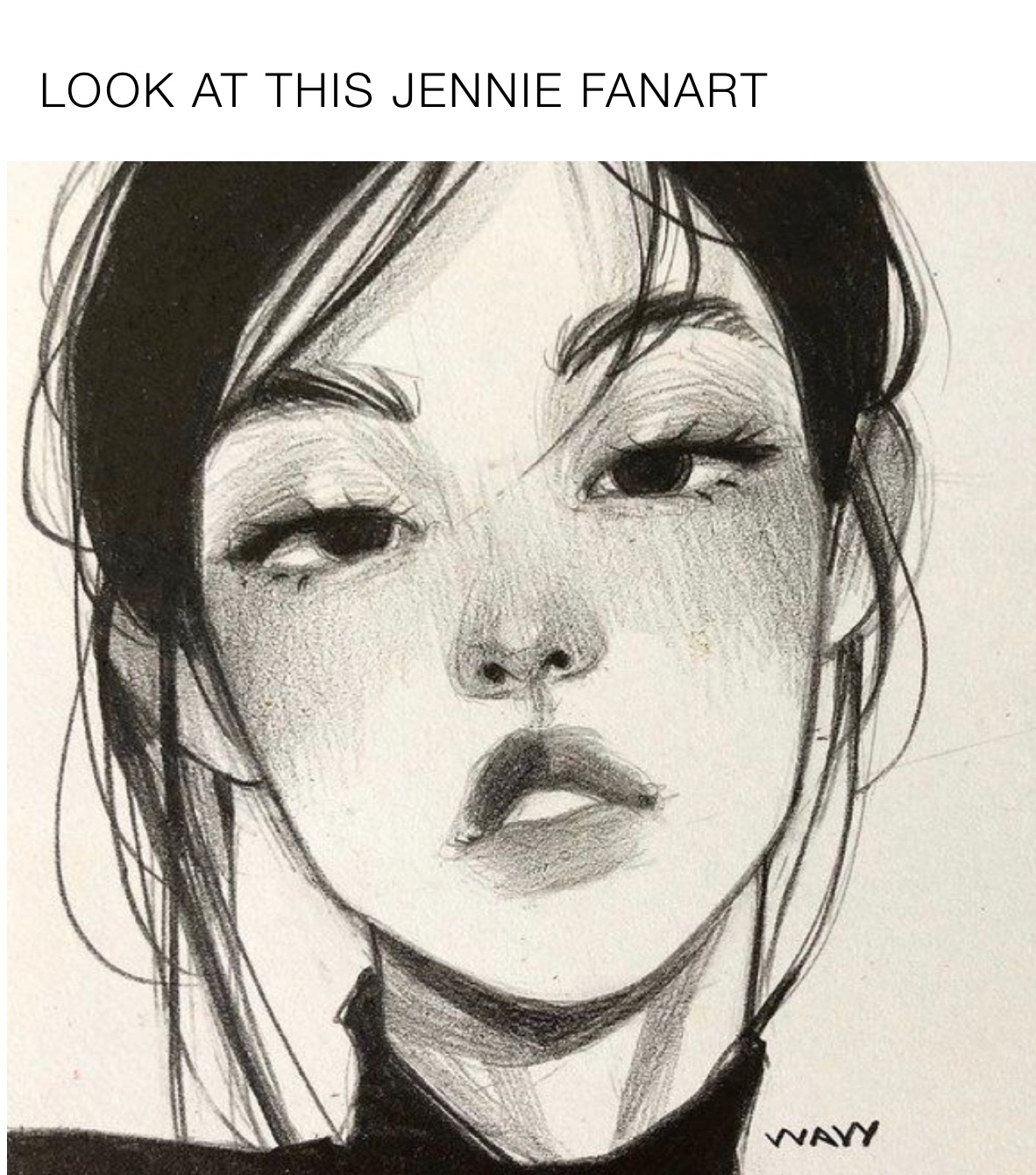 Charcoal Portrait #9: Jennie Kim | PeakD