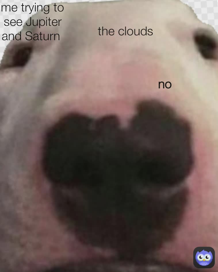 me trying to see Jupiter and Saturn  the clouds no