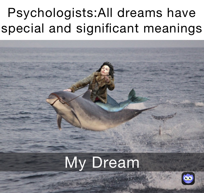 Psychologists:All dreams have special and significant meanings My Dream