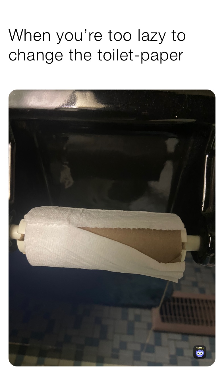 When you’re too lazy to change the toilet-paper