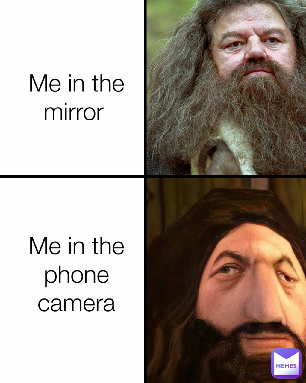 Me in the phone camera
 Me in the mirror 