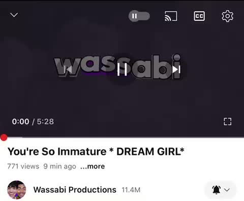 I just finished watching this new video from Wassabi Production You’re So Immature Dream Girl, it was a amazing and entertaining short video I ever watch but, I like it more when it was long form video in that same You’re So Immature “ Dream Girl” add some extended of Bloopers,  so I can enjoy even though I wasn’t included in their membership who just desperately yearned to watch it publicly even though I can’t watch BTS behind the curtains, I know it inappropriately to show it publicly and make it private for their wassabian fans but, what about me? I am not allow to open my mom account and access it without my mom consent, and anyways she won’t let me access any membership especially at Costco or YouTube membership due to trust issue for hers.  #wassabiproductionchannel  #guavajuicechannel  #alexwassabi  #yousoimmature  #dreamgirl  #partoftheirbtsworld  #bts  #Imynternetcrush  #alexxislemire  #mybirthdaytwin