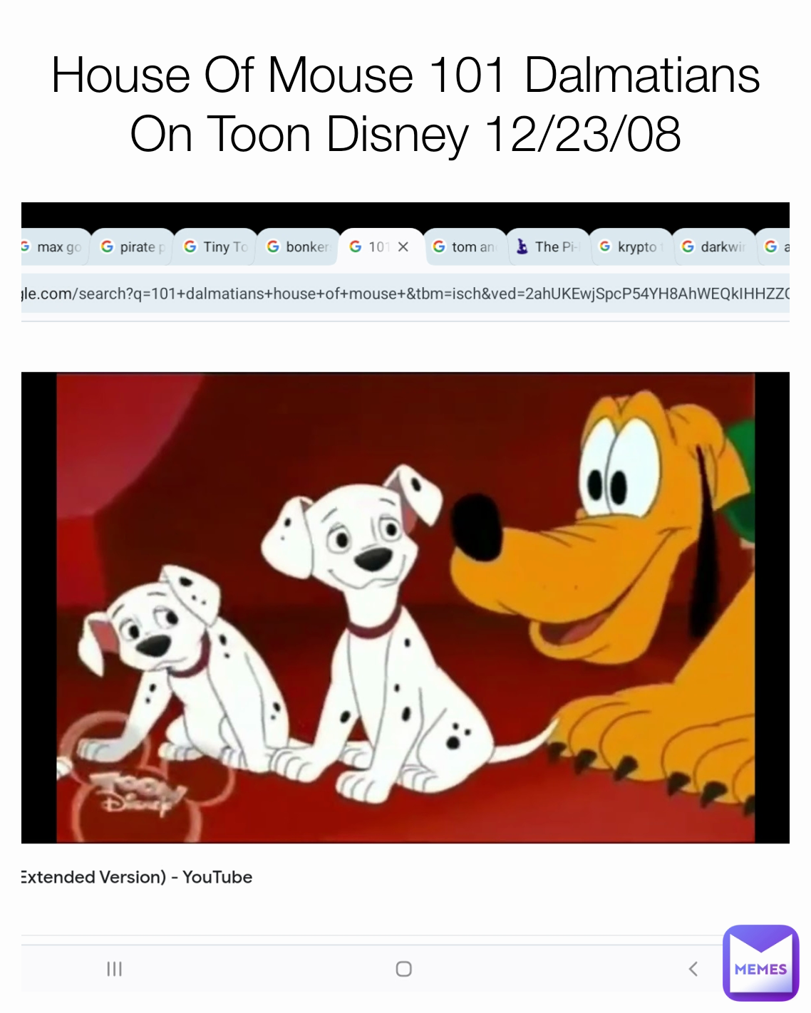 House Of Mouse 101 Dalmatians On Toon Disney 12/23/08